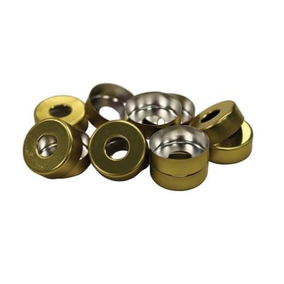 Chromatography Research Supplies 20 mm Mag. Crimp Cap (8 mm hole) for Headspace Vial (100/pk)